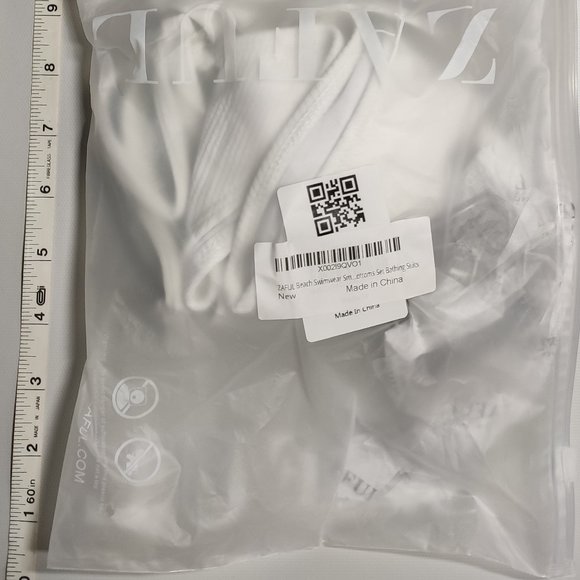 NWT ZAFUL Medium Triangle White bikini set - Picture 2 of 6